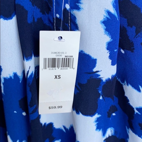 NWT Banana Republic Floral Ruffle Sleeve Top XS - Picture 5 of 7